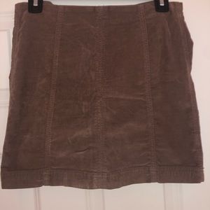 Free People mini pencil skirt in light brown